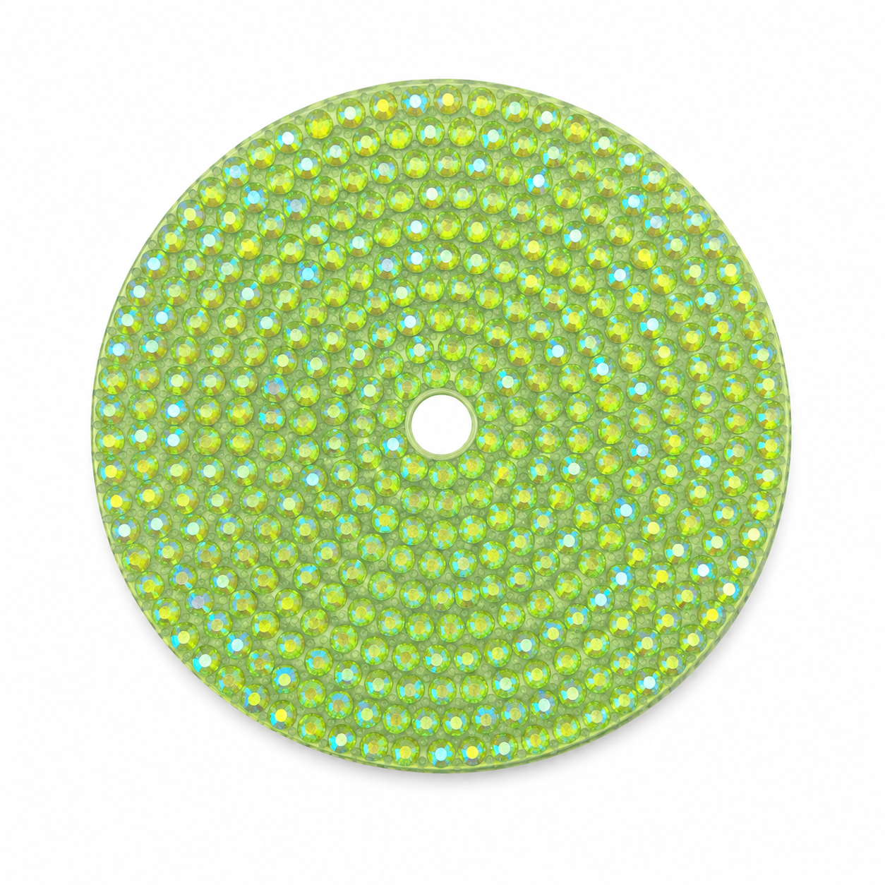 Rhinestone 24oz lid green