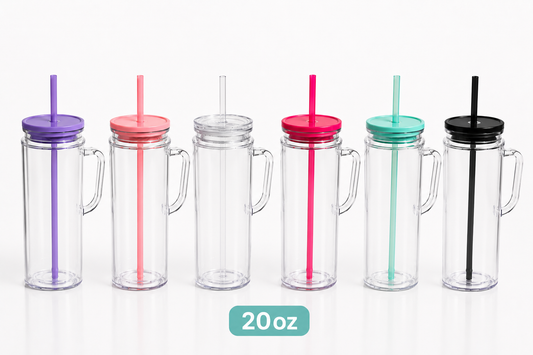 20oz Acrylic Snowglobes With Handle