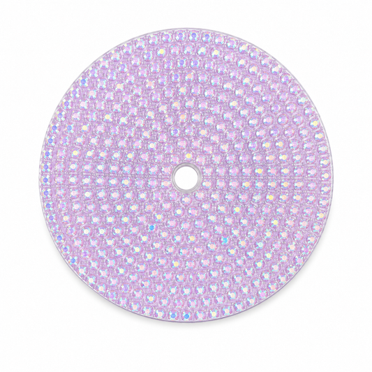 Rhinestone lid 24oz purple