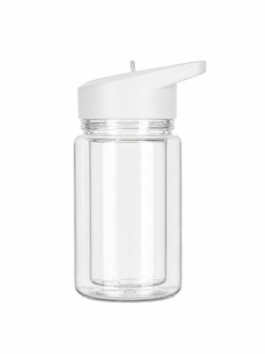 White kids snowglobe bottle
